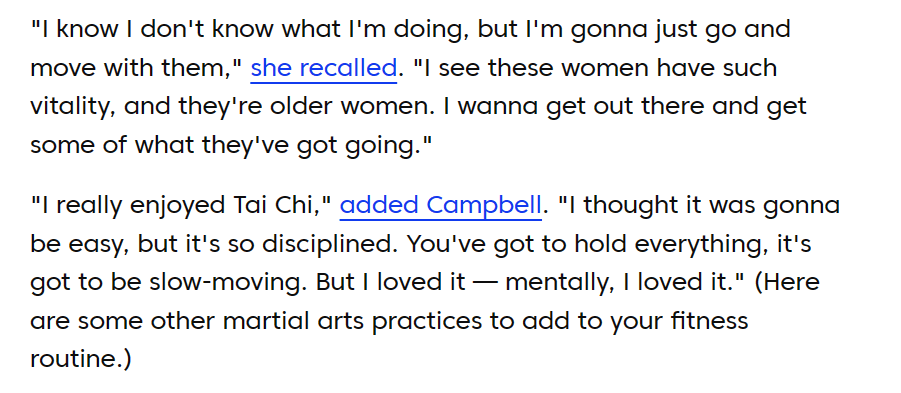 print screen da entrevista da modelo Naomi Campbell falando sobre o tai chi chuan.
"tai-chi-chuan para gestantes"
