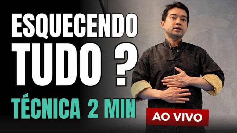 Névoa cerebral: homem praticando Tai Chi Chuan para restaurar clareza mental segundo a Medicina Chinesa